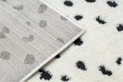 Modern Teppich MODE 8508 Punkte creme / schwarz 