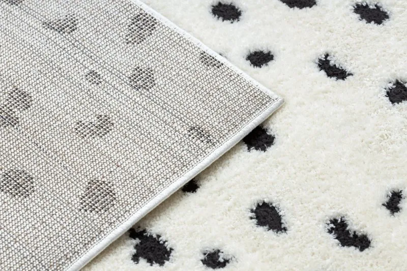 Modern Teppich MODE 8508 Punkte creme / schwarz 