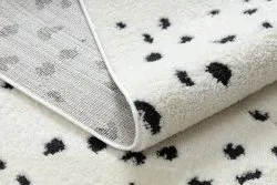 Modern Teppich MODE 8508 Punkte creme / schwarz 