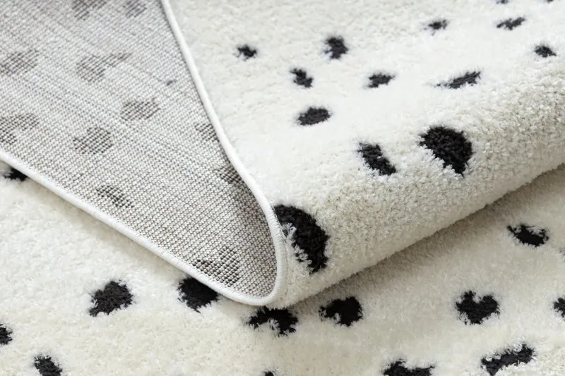 Modern Teppich MODE 8508 Punkte creme / schwarz 