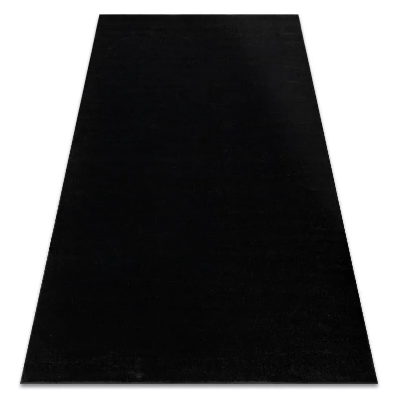 Teppich SOFTY glatt, einfarbig schwarz