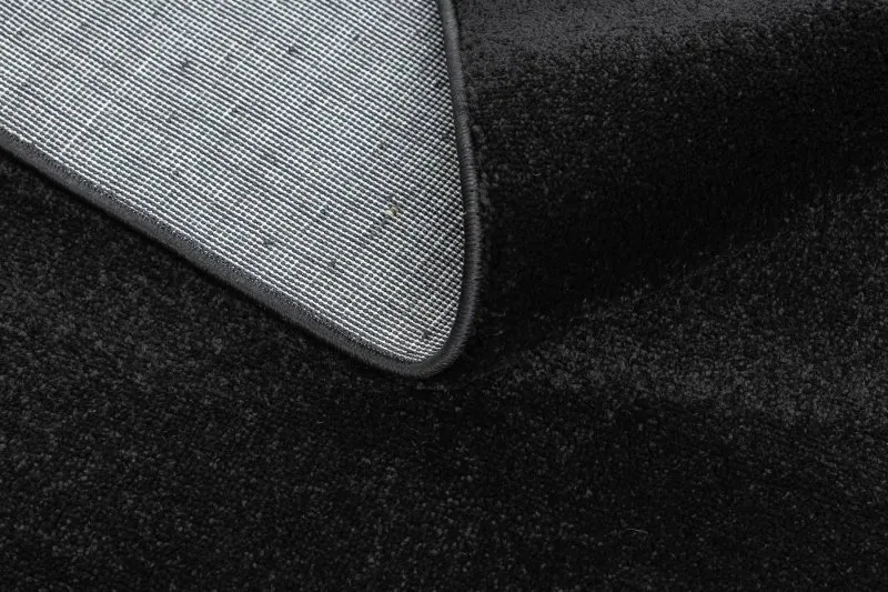 Teppich SOFTY glatt, einfarbig schwarz