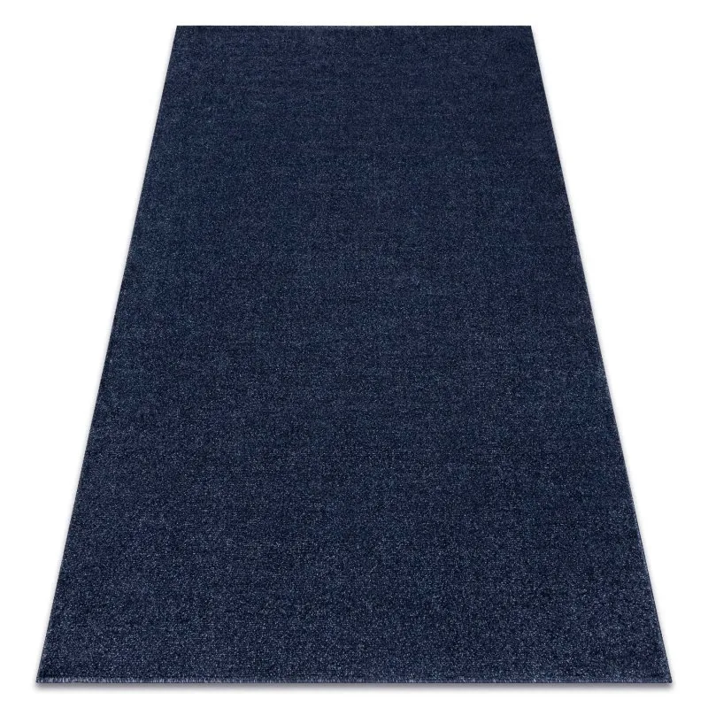 Teppich SOFTY glatt, einfarbig dunkelblau