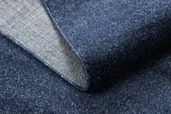 Teppich SOFTY glatt, einfarbig dunkelblau