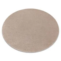 Teppich SOFTY Kreis glatt, einfarbig beige