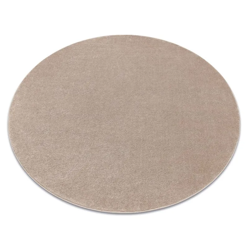 Teppich SOFTY Kreis glatt, einfarbig beige