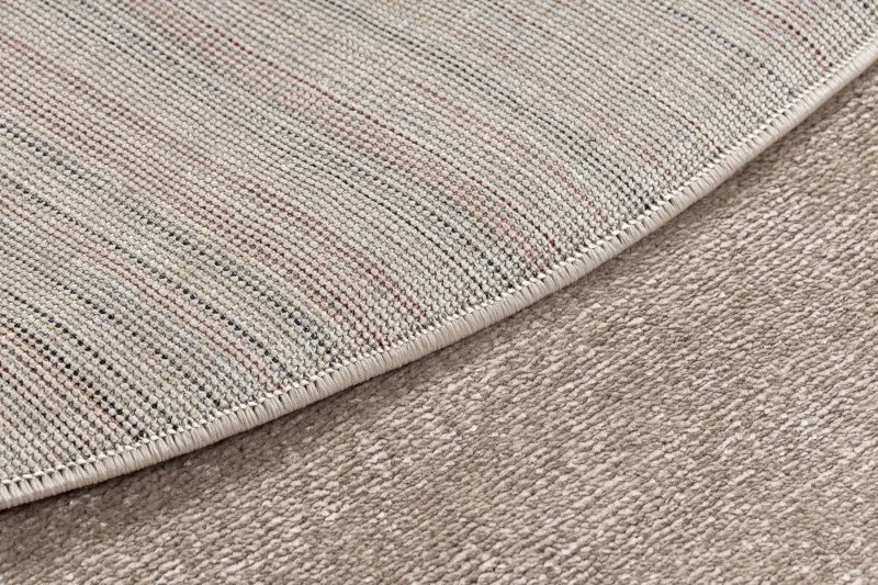 Teppich SOFTY Kreis glatt, einfarbig beige
