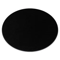 Teppich SOFTY Kreis glatt, einfarbig schwarz