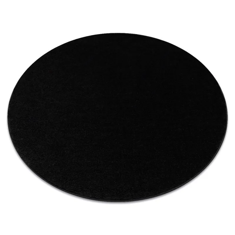 Teppich SOFTY Kreis glatt, einfarbig schwarz
