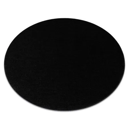 Teppich SOFTY Kreis glatt, einfarbig schwarz