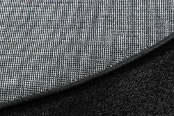 Teppich SOFTY Kreis glatt, einfarbig schwarz