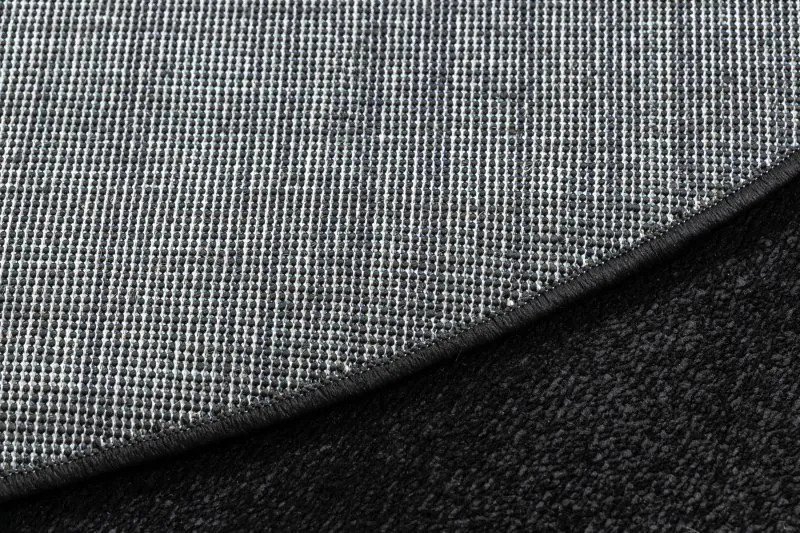 Teppich SOFTY Kreis glatt, einfarbig schwarz