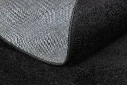 Teppich SOFTY Kreis glatt, einfarbig schwarz