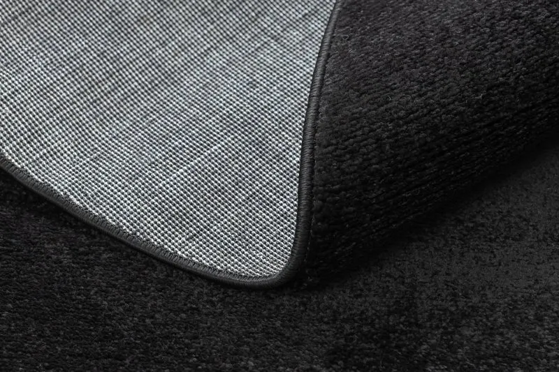 Teppich SOFTY Kreis glatt, einfarbig schwarz
