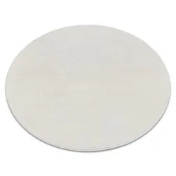 Teppich SOFTY Kreis glatt, einfarbig creme