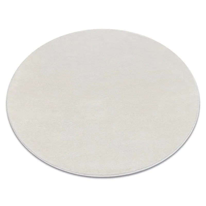 Teppich SOFTY Kreis glatt, einfarbig creme