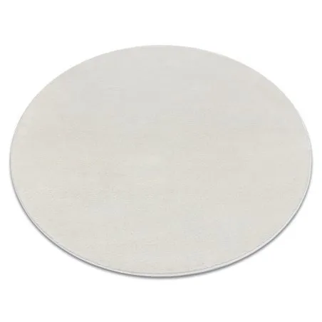 Teppich SOFTY Kreis glatt, einfarbig creme