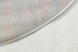 Teppich SOFTY Kreis glatt, einfarbig creme