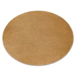 Teppich SOFTY Kreis glatt, einfarbig gold