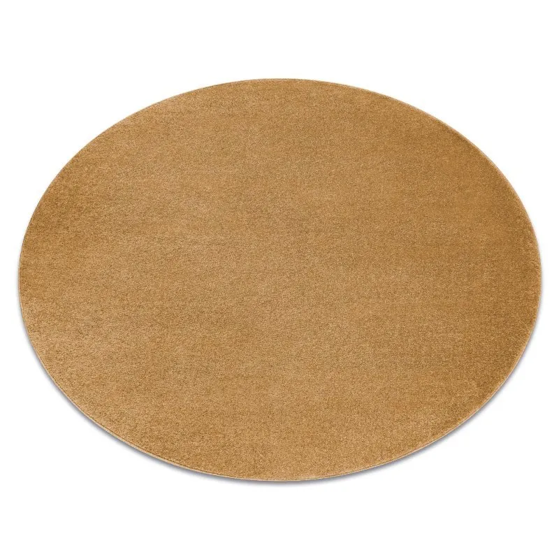 Teppich SOFTY Kreis glatt, einfarbig gold