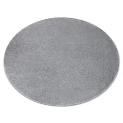 Teppich SOFTY Kreis glatt, einfarbig grau