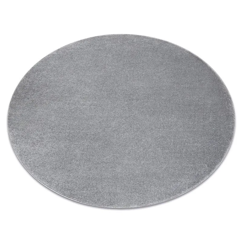 Teppich SOFTY Kreis glatt, einfarbig grau