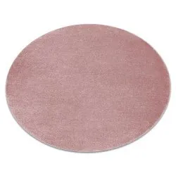 Teppich SOFTY Kreis glatt, einfarbig rosa