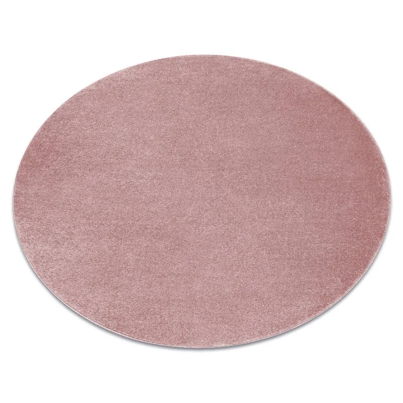 Teppich SOFTY Kreis glatt, einfarbig rosa