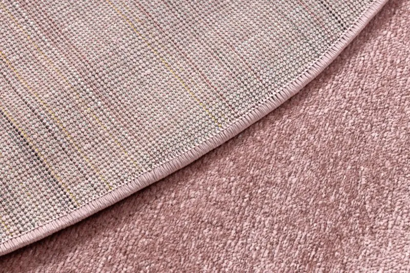 Teppich SOFTY Kreis glatt, einfarbig rosa