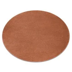 Teppich SOFTY Kreis glatt, einfarbig Terrakotta