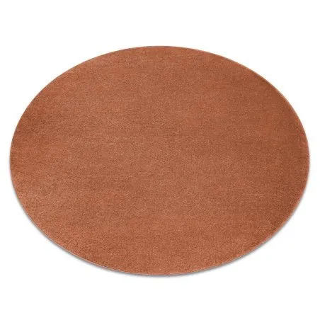 Teppich SOFTY Kreis glatt, einfarbig Terrakotta 