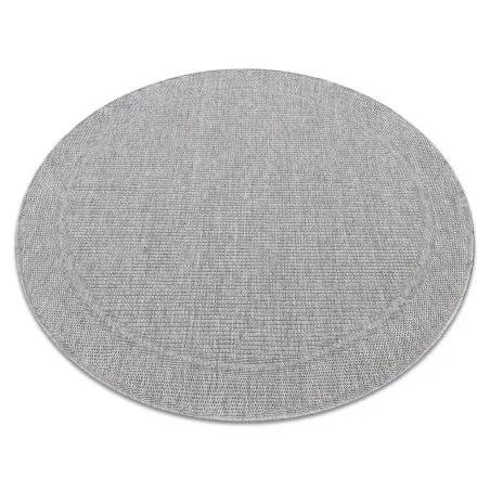 Teppich TIMO 5979 Kreis SISAL draussen Rahmen hellgrau
