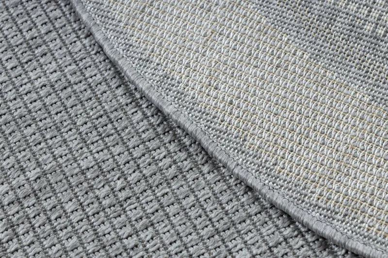 Teppich TIMO 5979 Kreis SISAL draussen Rahmen hellgrau