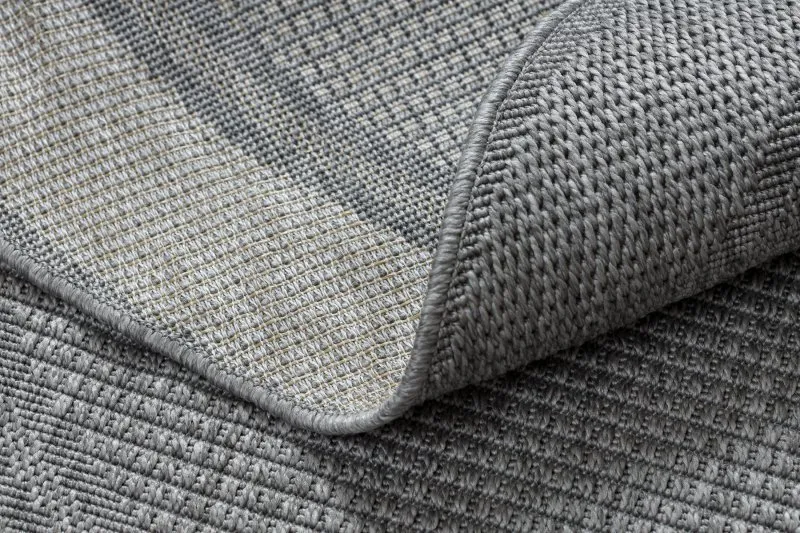 Teppich TIMO 5979 Kreis SISAL draussen Rahmen hellgrau
