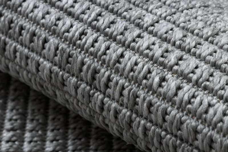 Teppich TIMO 5979 Kreis SISAL draussen Rahmen hellgrau