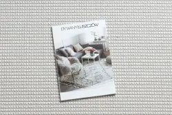 Teppich TIMO 5979 Kreis SISAL draussen Rahmen weiß 