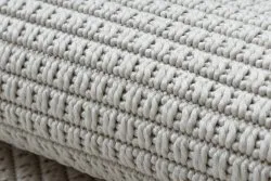 Teppich TIMO 5979 Kreis SISAL draussen Rahmen weiß 