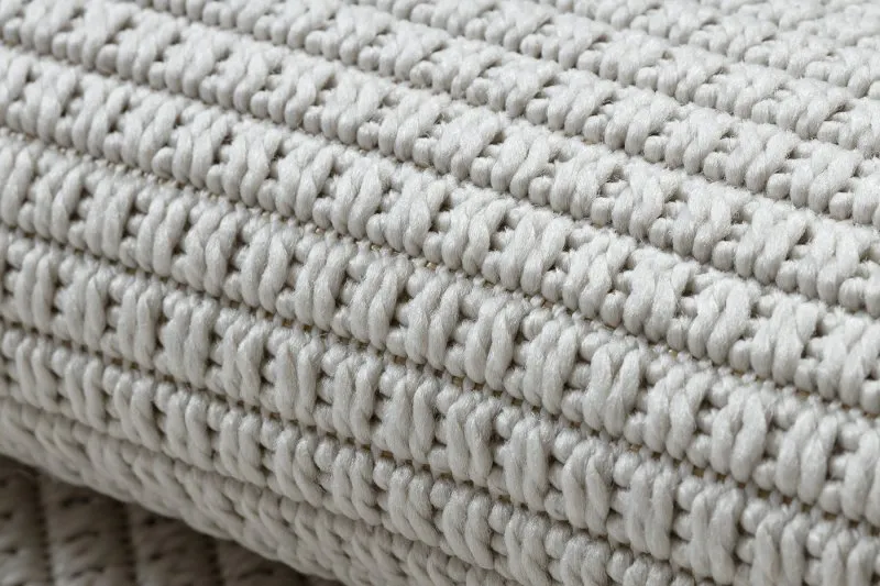 Teppich TIMO 5979 Kreis SISAL draussen Rahmen weiß 