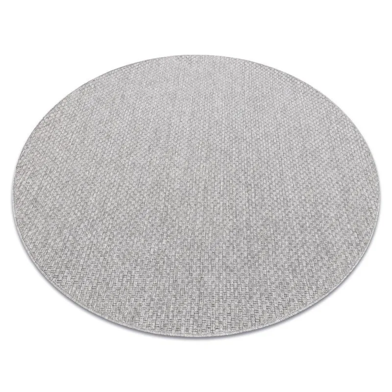 Teppich TIMO 6272 Kreis SISAL draussen hellgrau