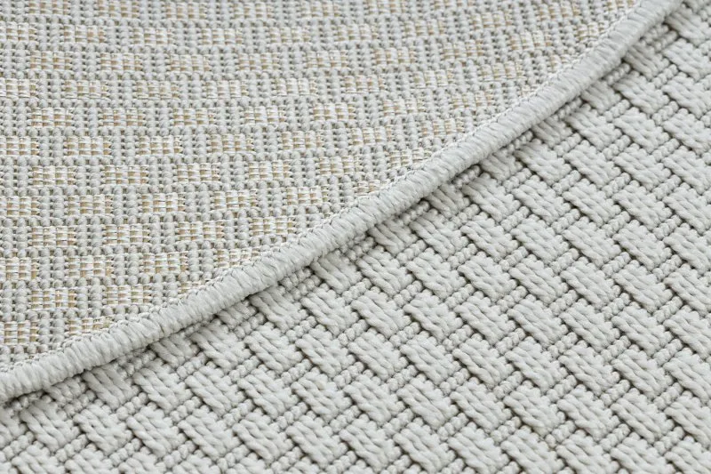 Teppich TIMO 6272 Kreis SISAL draussen weiß 