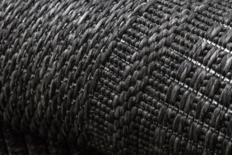 Teppich TIMO 5979 SISAL draussen Rahmen schwarz