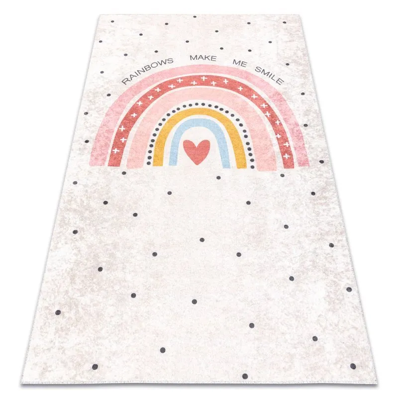 JUNIOR 51300.802 Regenbogen, Punkte für Kinder Anti-Rutsch - beige