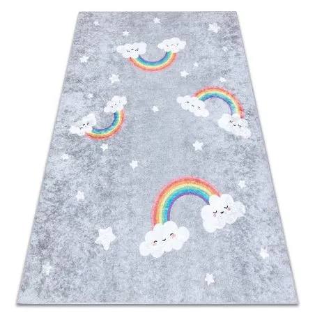 JUNIOR 52063.801 Regenbogen, Wolken für Kinder Anti-Rutsch - grau