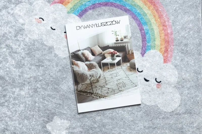 JUNIOR 52063.801 Regenbogen, Wolken für Kinder Anti-Rutsch - grau