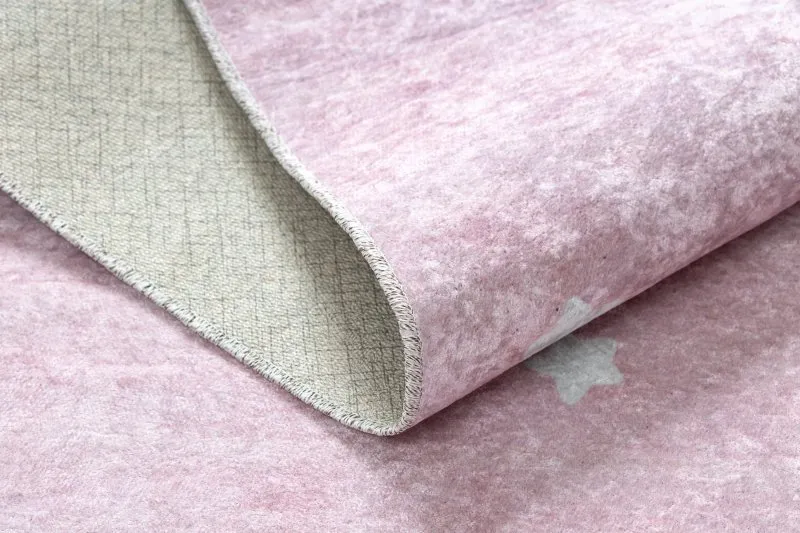 JUNIOR 52063.802 Regenbogen, Wolken für Kinder Anti-Rutsch - rosa