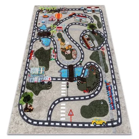 JUNIOR 51803.804 Stadt, Straßen für Kinder Anti-Rutsch - beige
