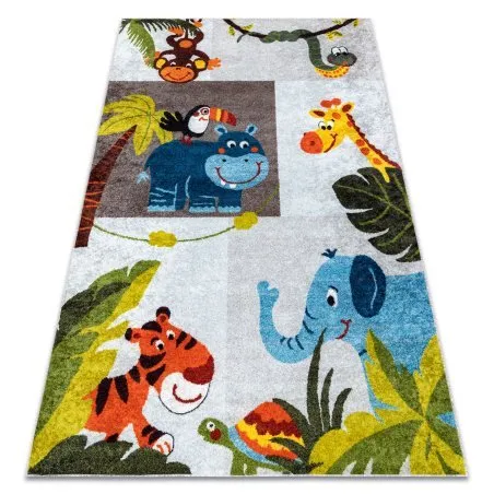 JUNIOR 51858.802 Tiere, Afrika für Kinder Anti-Rutsch - grau