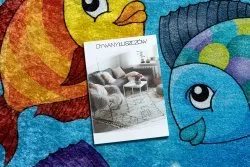 JUNIOR 51594.801 Kreis Fische, Ozean für Kinder Anti-Rutsch - blau