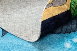 JUNIOR 51594.801 Kreis Fische, Ozean für Kinder Anti-Rutsch - blau