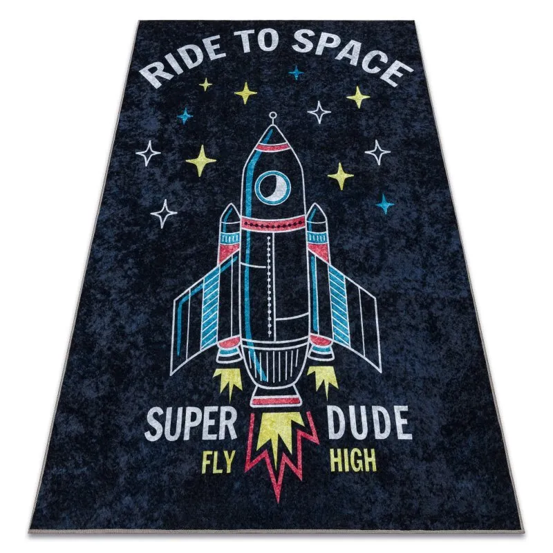 JUNIOR 52069.801 Weltraum, Rakete für Kinder Anti-Rutsch - schwarz